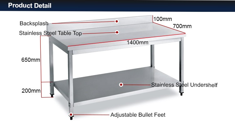 Mesa de procesamiento de ensamblaje de acero inoxidable